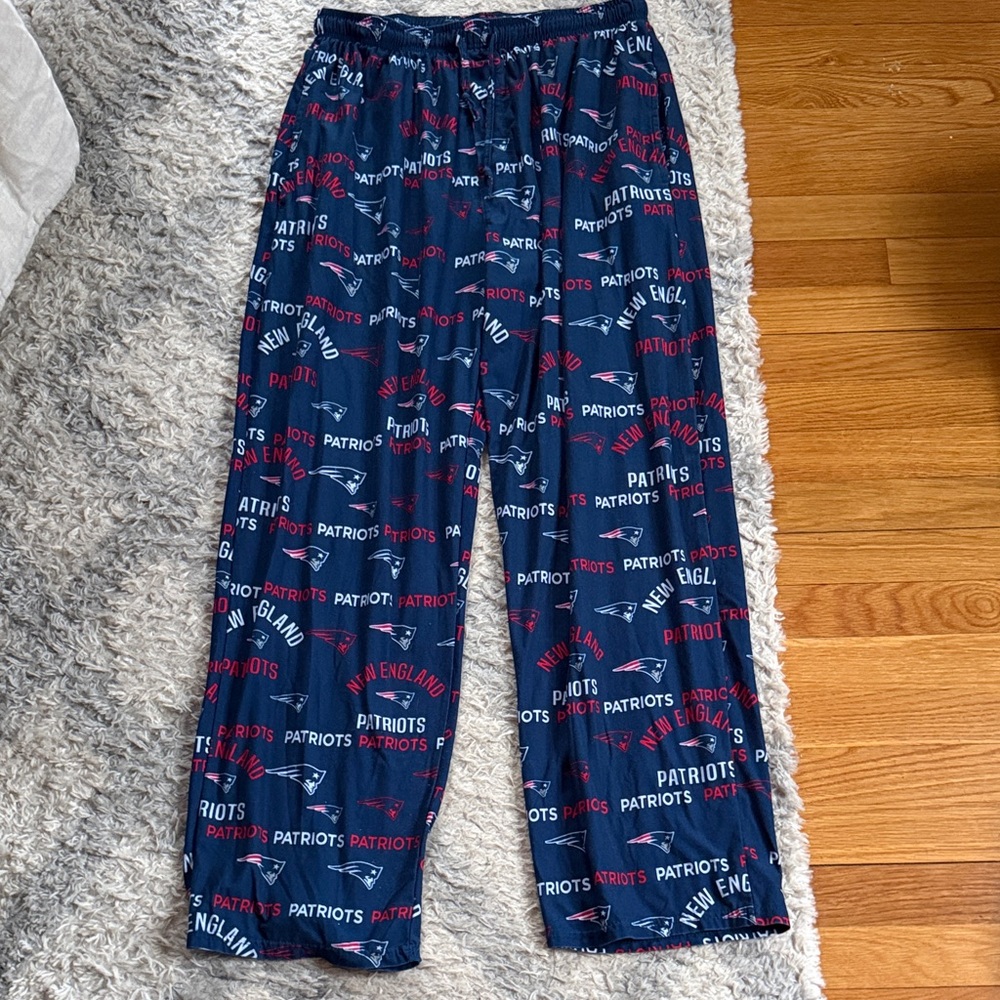 NFL New England Patriots Navy Blue Red Logo Lounge Pants